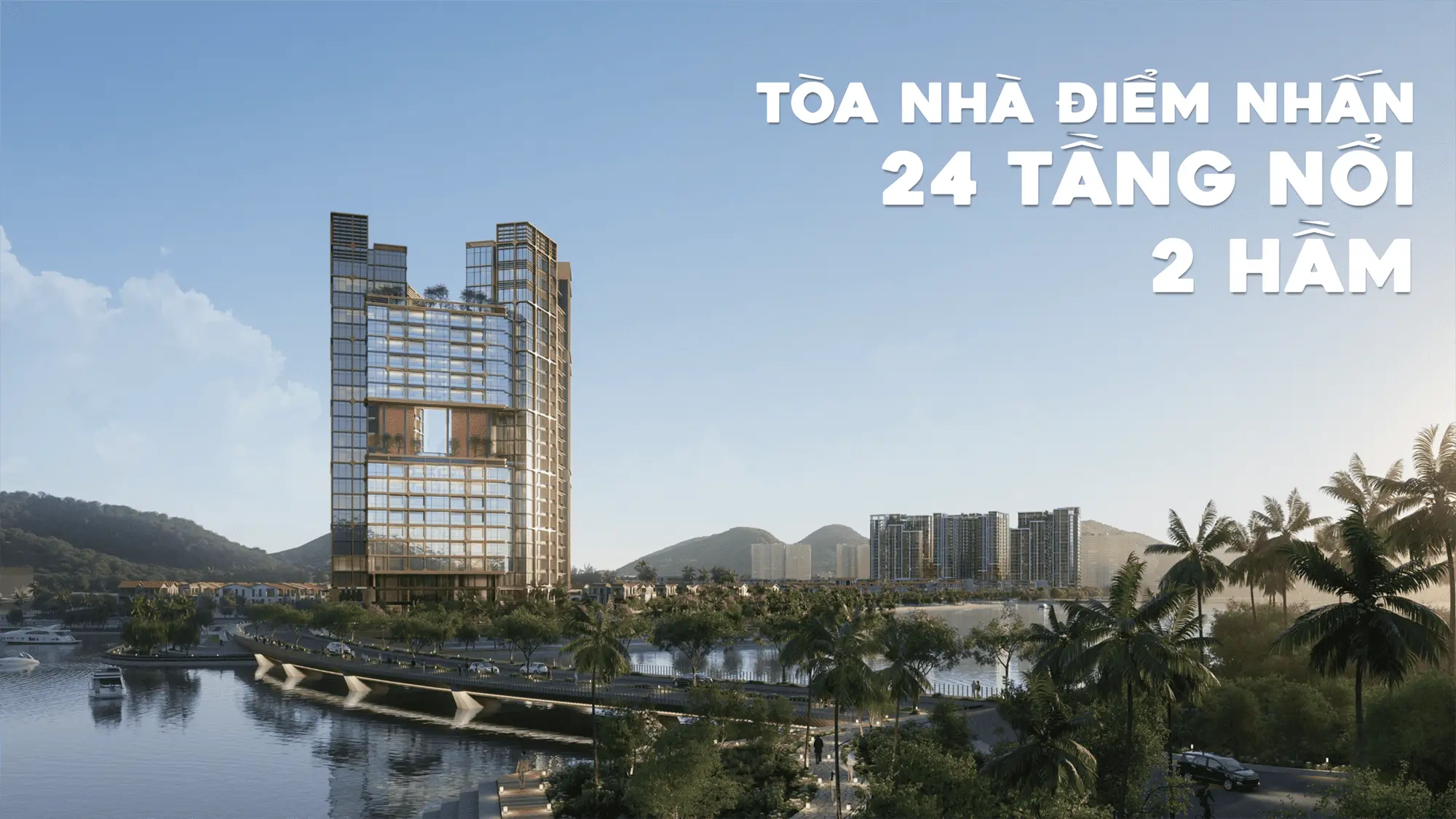 Tòa căn hộ chung cư điểm nhấn 24 tầng nổi - 2 hầm tại Charmora City, biểu tượng kiến trúc hiện đại bên dòng sông Quán Trường thơ mộng