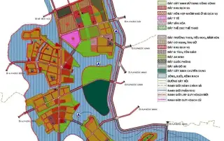 Bản đồ quy hoạch Charmora City với các phân khu đa chức năng, phát triển đồng bộ giao thông và tiện ích ven sông.