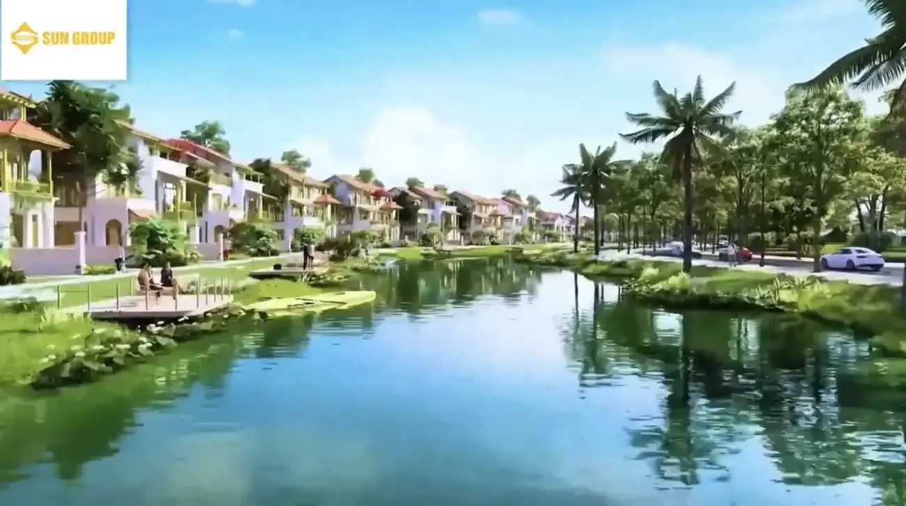 Biệt thự đơn lập Charmora City nằm ven sông, thiết kế hiện đại pha Champa, tạo nên không gian sống xanh và sang trọng tại Nha Trang.