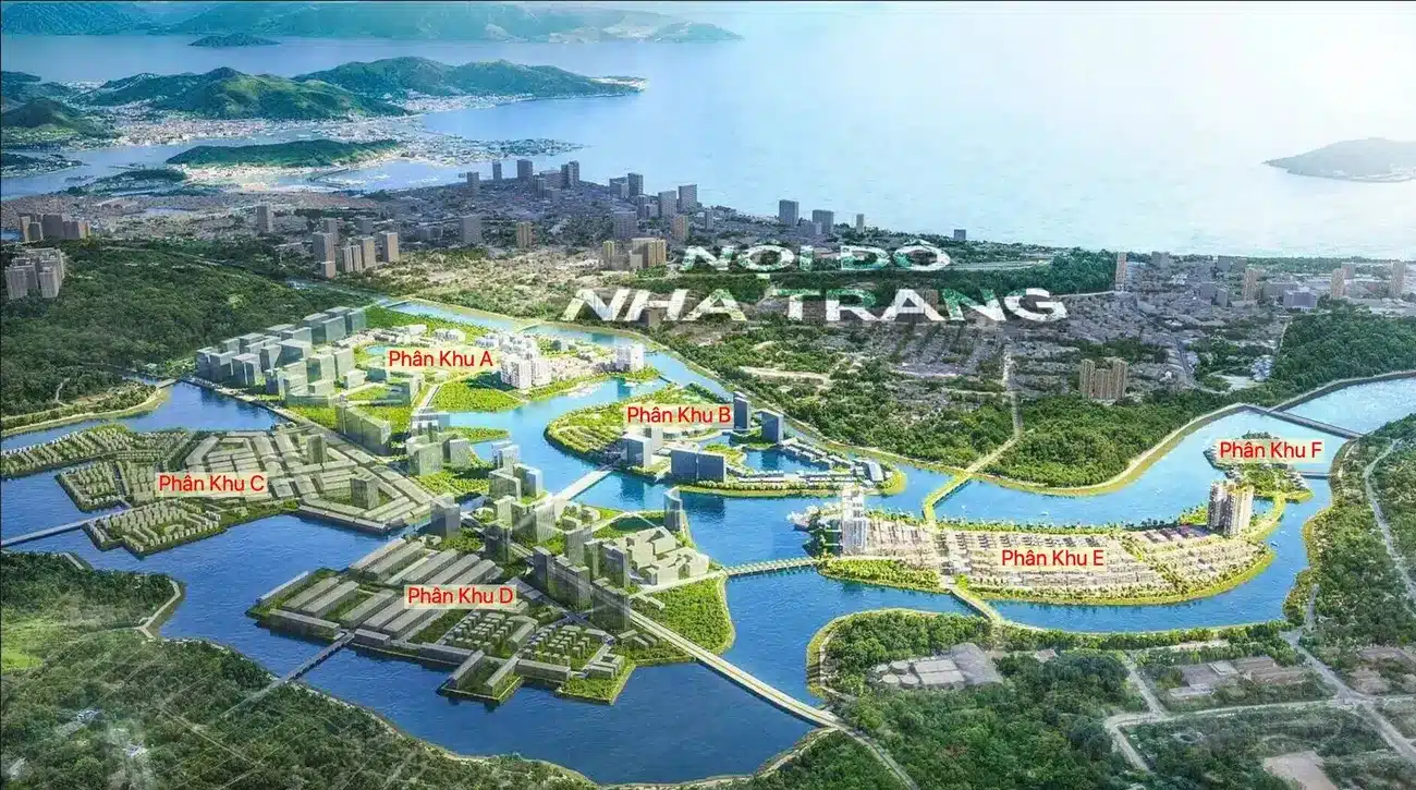 Charmora City Nha Trang: Đô thị ven sông Quán Trường và Tắc, ba mặt giáp sông độc đáo.