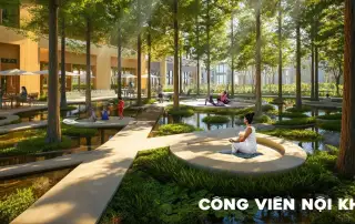 Công viên nội khu tại Charmora City - nơi thư giãn đẳng cấp giữa lòng đô thị xanh.