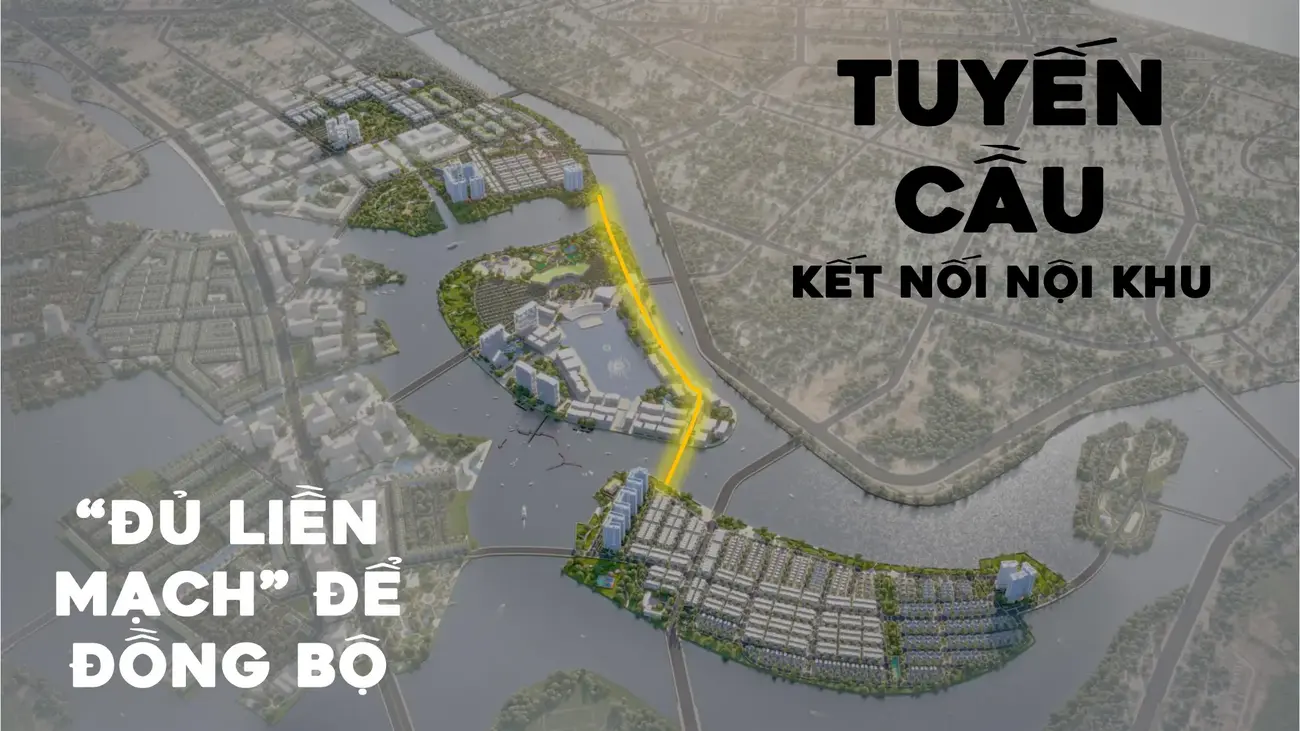 Hệ thống cầu nối hiện đại, biểu tượng phát triển liên đảo tại Charmora City, Nha Trang.