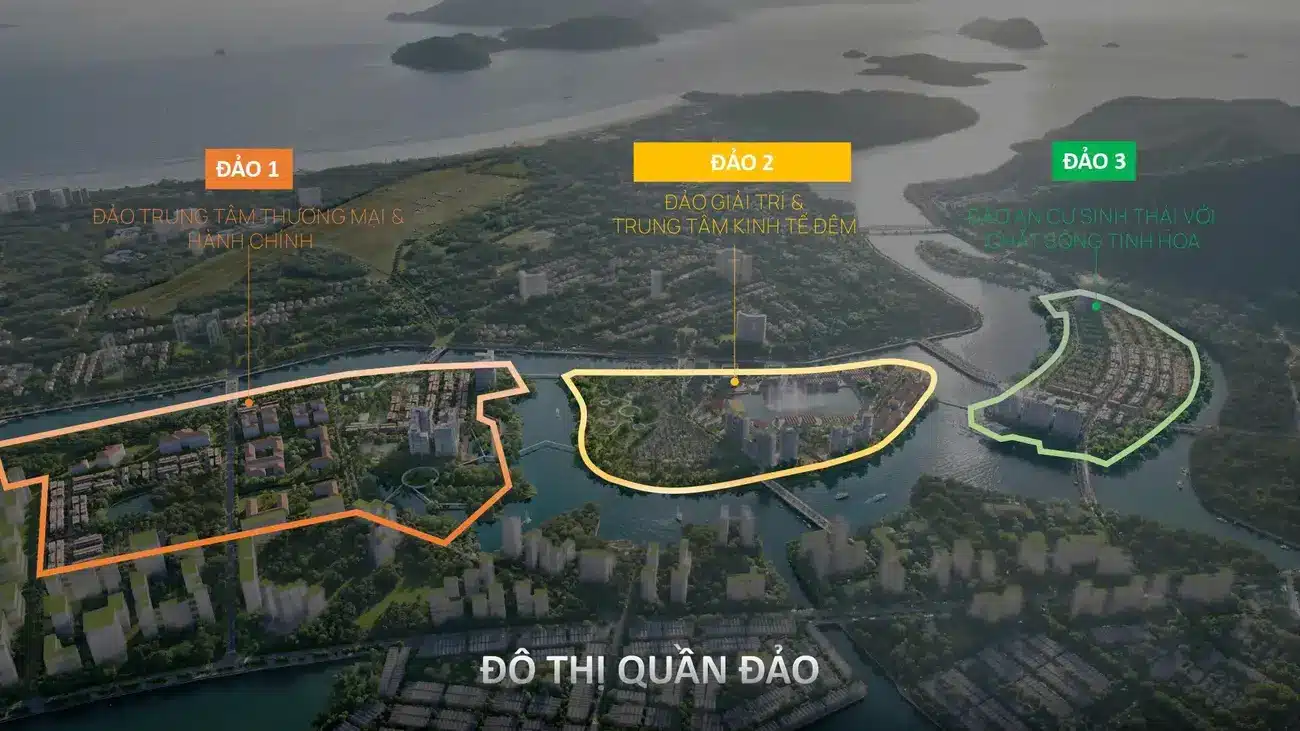 Hình ảnh mô phỏng ba phân khu của dự án Charmora City tại Nha Trang.