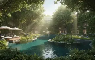 Không gian xanh hiện đại và tiện nghi vượt trội tại dự án Charmora City, Nha Trang.