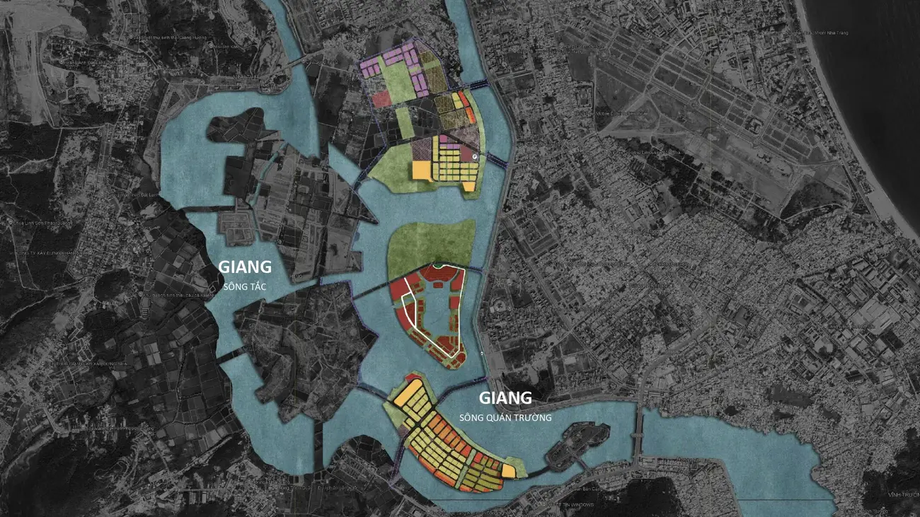 Khu đô thị Charmora City, Nha Trang: Vị trí đắc địa ven sông Quán Trường và sông Tắc, với 3 phân khu chức năng.