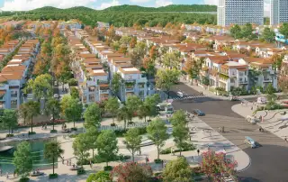 Khu nhà phố Charmora City – kiến trúc đương đại, nằm bên hồ, với cảnh quan thiên nhiên xanh mát, đầy tiềm năng đầu tư.