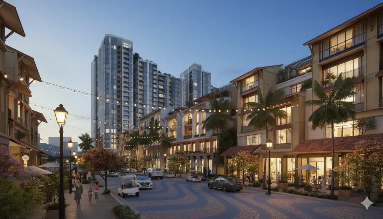 Khu phố shophouse tại Charmora City Nha Trang được thiết kế hiện đại, kết hợp hài hòa thiên nhiên và tiện ích đa dạng.