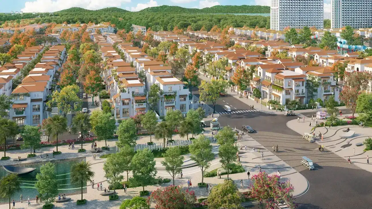 Khu townhouse Charmora City lấy cảm hứng Indochine, thiết kế đương đại kết hợp hoa văn Champa, vị trí đắc địa ven sông.